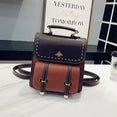 Leather Women Vintage Preppy Style Backpack