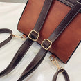 Leather Women Vintage Preppy Style Backpack