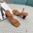 Square Toe Wood Heel Slipper