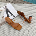 Square Toe Wood Heel Slipper