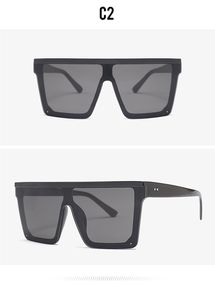 Rimless Square Vintage Ovesized Sunglasses