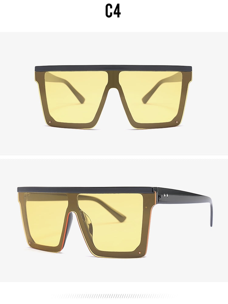 Rimless Square Vintage Ovesized Sunglasses