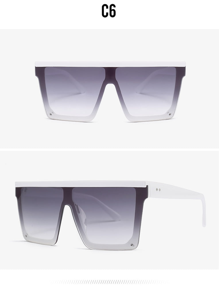 Rimless Square Vintage Ovesized Sunglasses