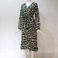 Loose Long Sleeve Leopard Dress