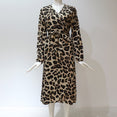 Loose Long Sleeve Leopard Dress