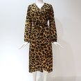 Loose Long Sleeve Leopard Dress