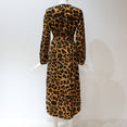 Loose Long Sleeve Leopard Dress