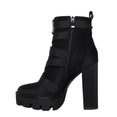 Thick Heel Platform Ankle Boots