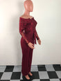 Off Shoulder Appliques Lace Patchwork Jumpsuit