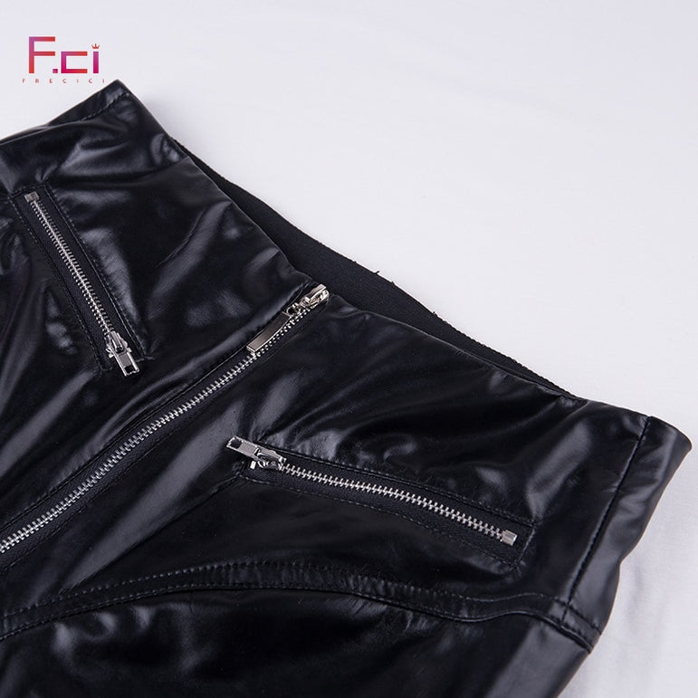 High Waist Push Up Faux Leather Pants