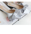 Pointed Bow tie Flat Heel Sets Slippers