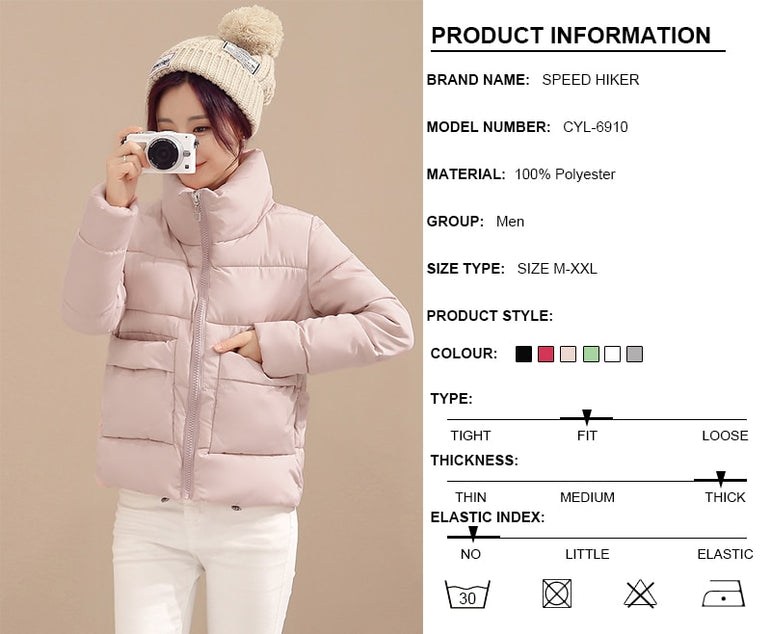 Short Style Cotton padded Parkas Coat Jacket