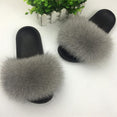 Cute Plush Fox Hair Fluffy Slippers