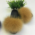 Cute Plush Fox Hair Fluffy Slippers