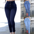 High Waist Women Jeans Elastic Pant