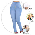 High Waist Women Jeans Elastic Pant