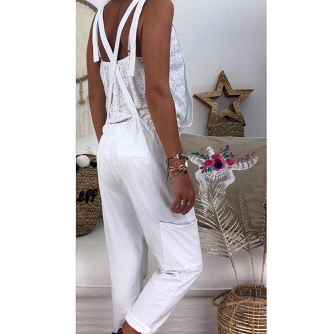 Women Flower Harem Pants Loose Jumpsuits Rompers