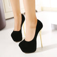 Sexy Fetish Shoes High Heel Stripper Flock Pumps