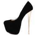 Sexy Fetish Shoes High Heel Stripper Flock Pumps