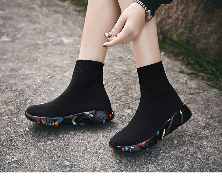 Casual Elasticity Breathable Ankle Boot Sneakers