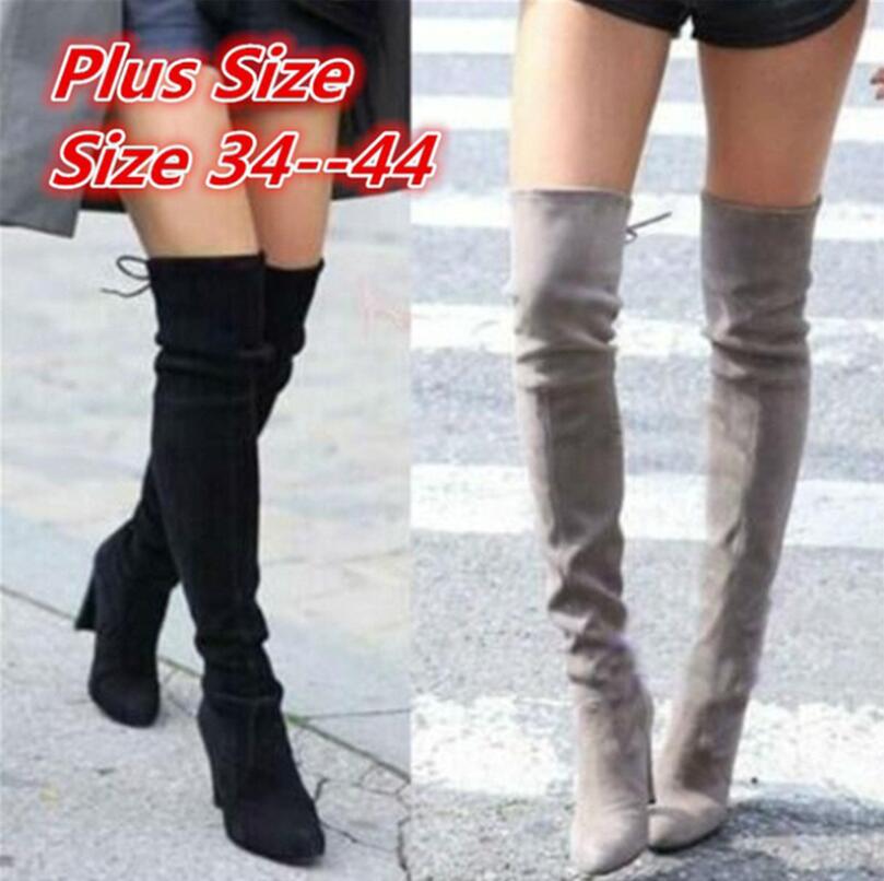 Over The Knee High Slim Boots