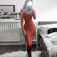 Lace up Bodycon Long Midi Dress