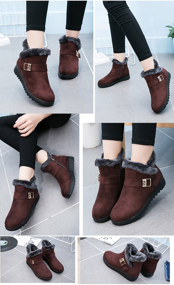 Fur Plush Warm Women Snow Boots