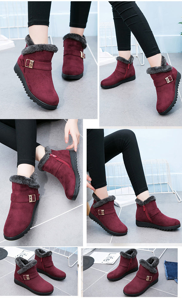 Fur Plush Warm Women Snow Boots