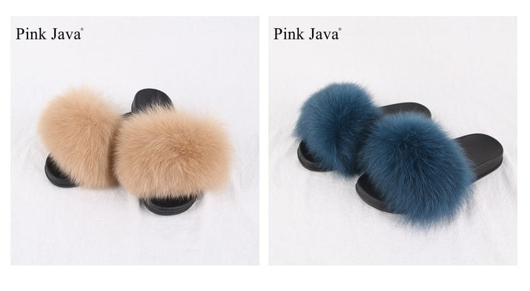 Luxury Indoor Real Fox Fur Slipper