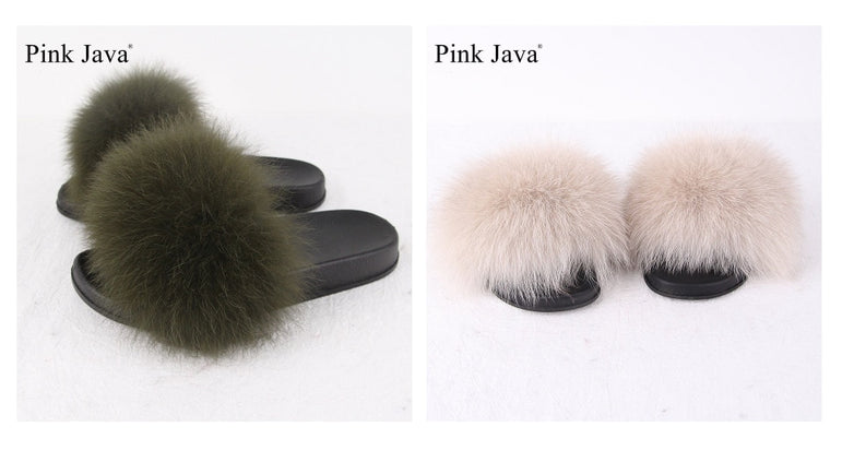 Luxury Indoor Real Fox Fur Slipper