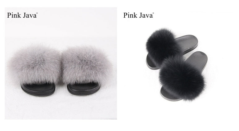 Luxury Indoor Real Fox Fur Slipper