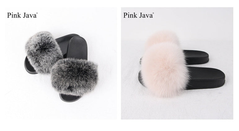 Luxury Indoor Real Fox Fur Slipper