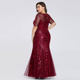 Elegant Mermaid Sequined Lace Appliques Evening Dresses