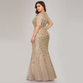 Elegant Mermaid Sequined Lace Appliques Evening Dresses