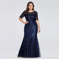 Elegant Mermaid Sequined Lace Appliques Evening Dresses