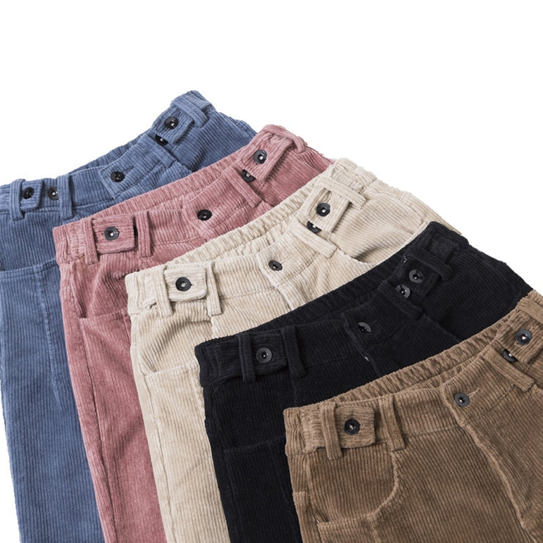 High Waist Corduroy Harem Pants