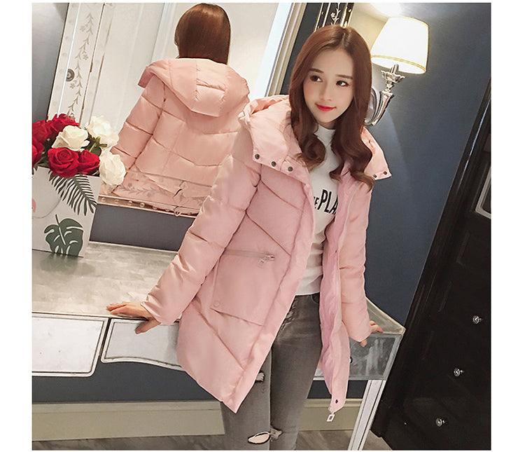 Casual Solid thick Warm Winter Women jacket