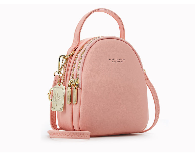 Casual Leather Shoulder Mochila Mini Backpack