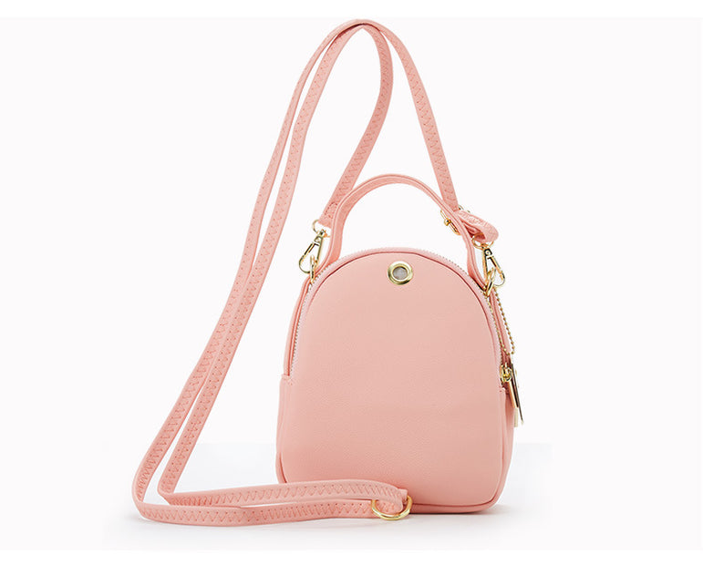 Casual Leather Shoulder Mochila Mini Backpack