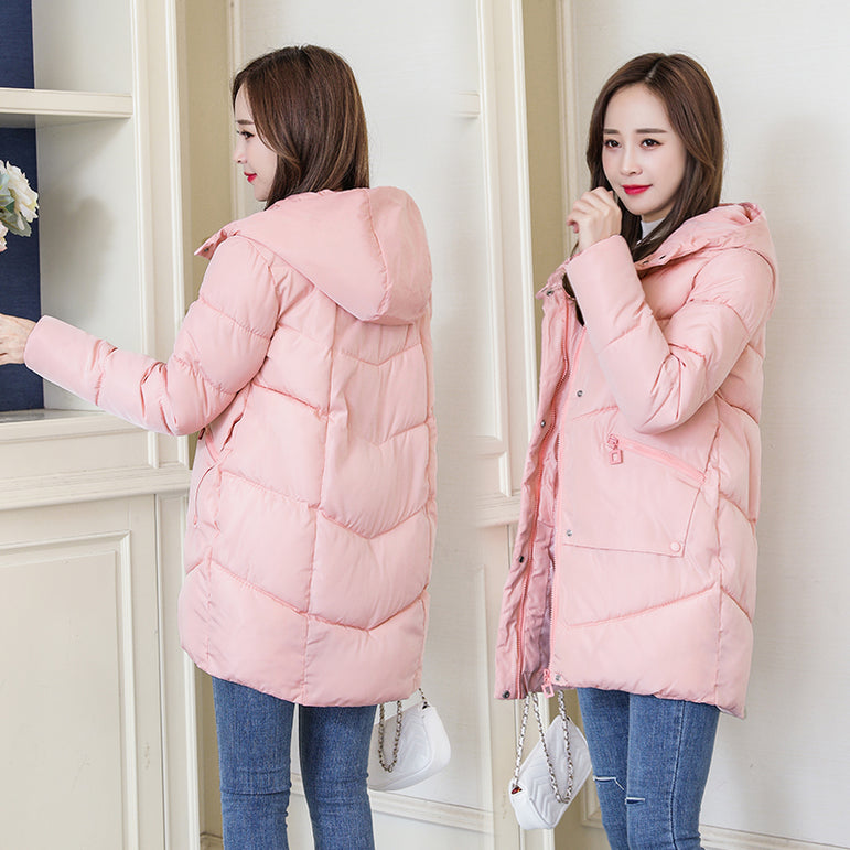 Casual Solid thick Warm Winter Women jacket