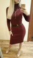 Slim Elastic Winter Sweater Knitted Long Dress