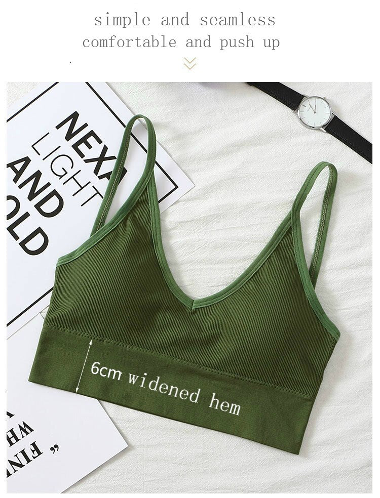 Running Gym Crop Top Backless Sports Bra