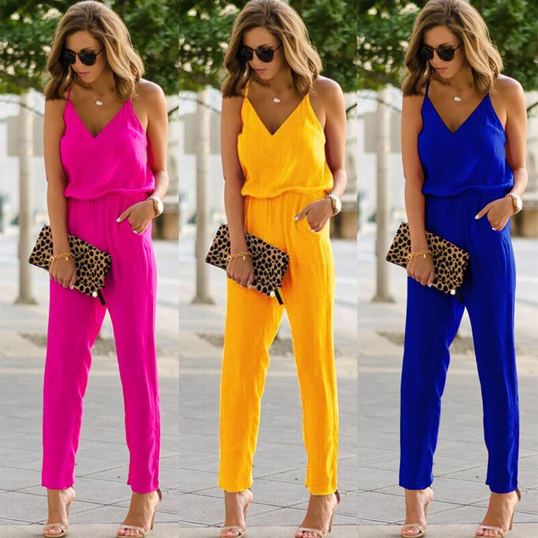 Casual Club Strap Bodycon Romper Jumpsuit