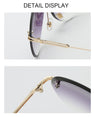 Luxury Frameless Pilot Shades Sun Glasses