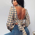 Leopard Sexy Hollow Out Backless Women Blouse