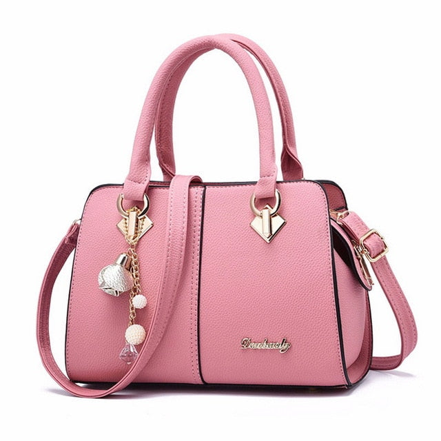 Luxury Plum Bow Sweet Messenger Crossbody Shoulder Bag