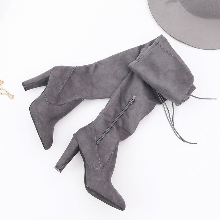 Suede Leather Sexy Party Boots