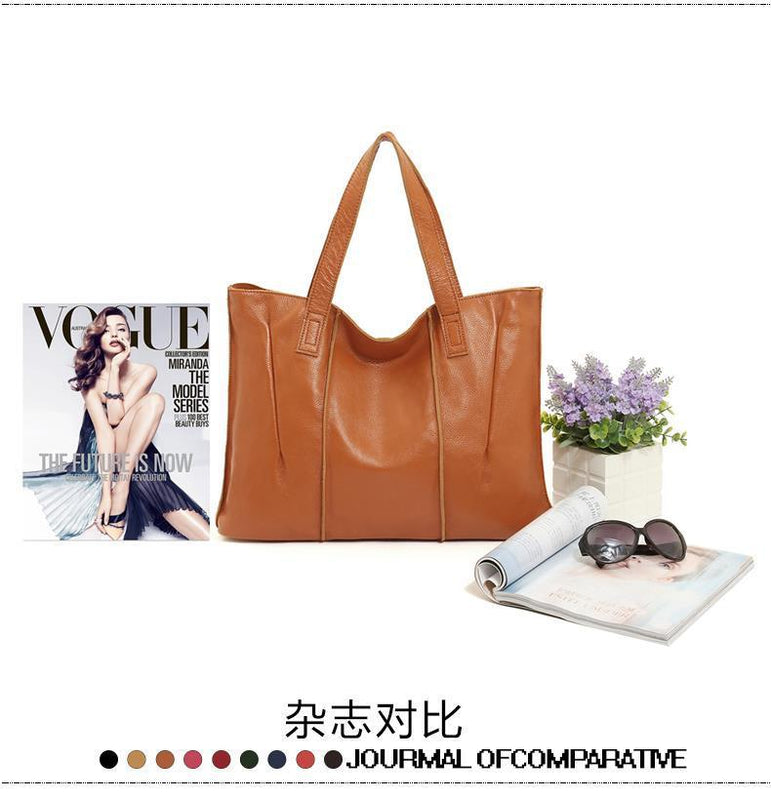 Leather Tote Genuine Shoulder Handbags