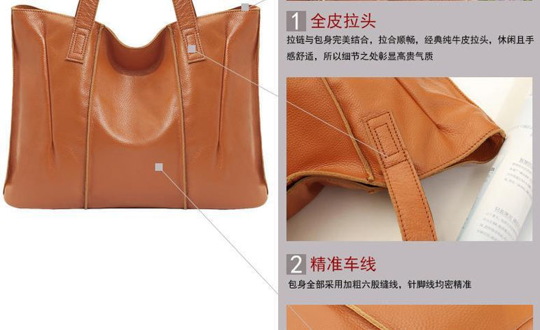 Leather Tote Genuine Shoulder Handbags