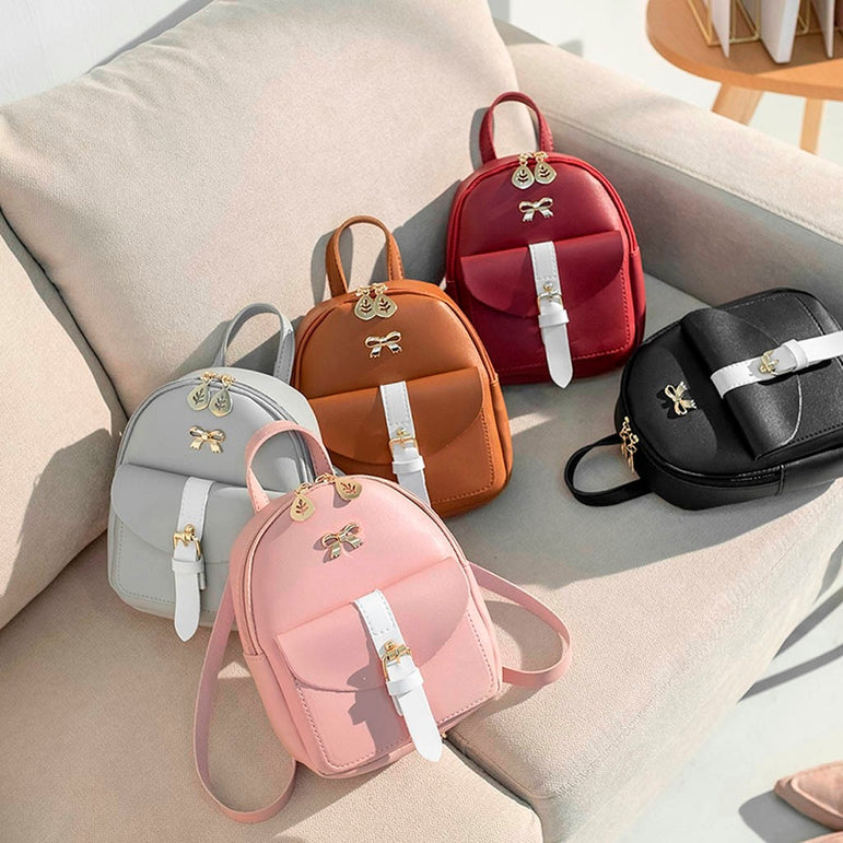 Cute Luxury Leather Mini Graceful Backpack